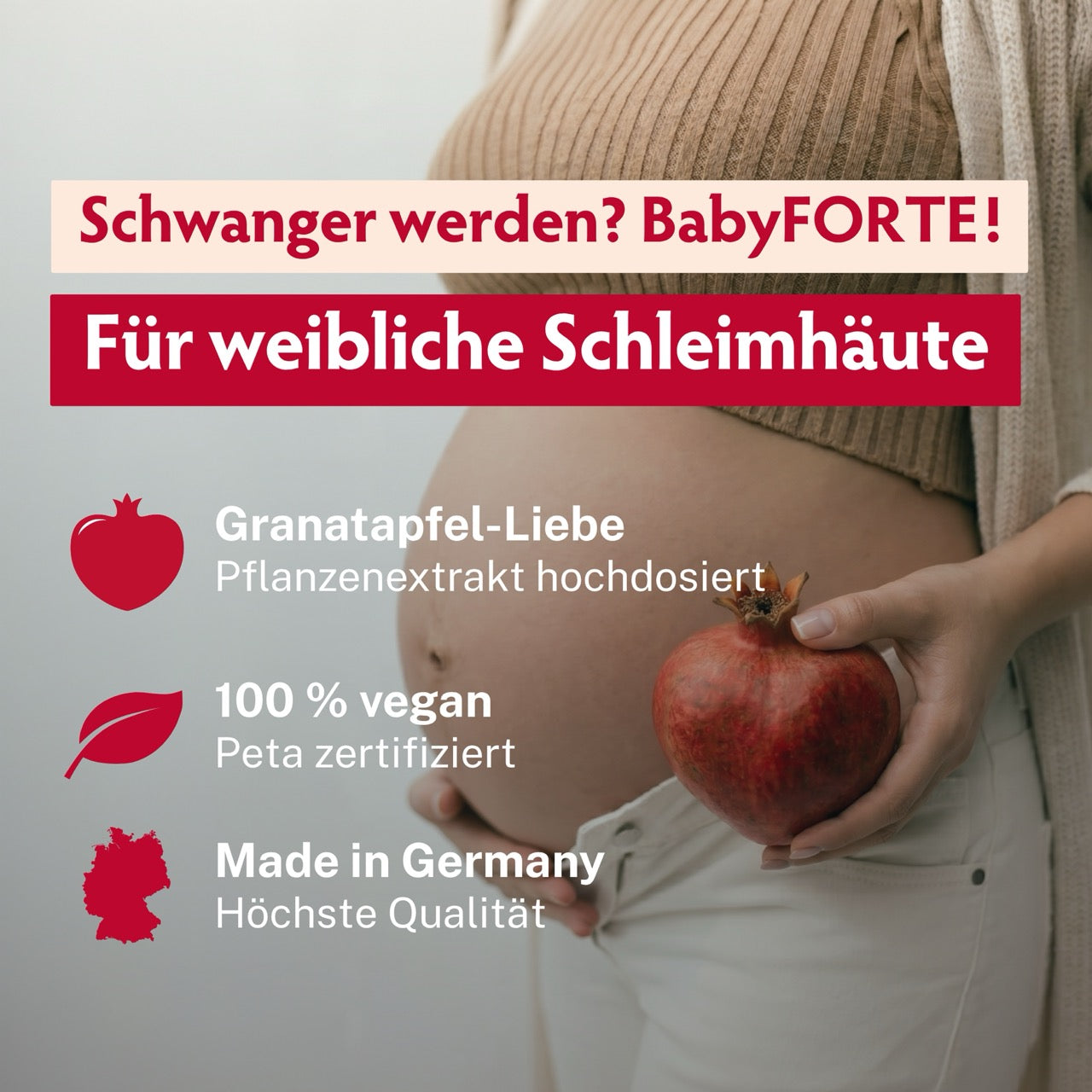 BabyFORTE Granatapfel Plus • für weibliche Schleimhäute • 60 Kapseln