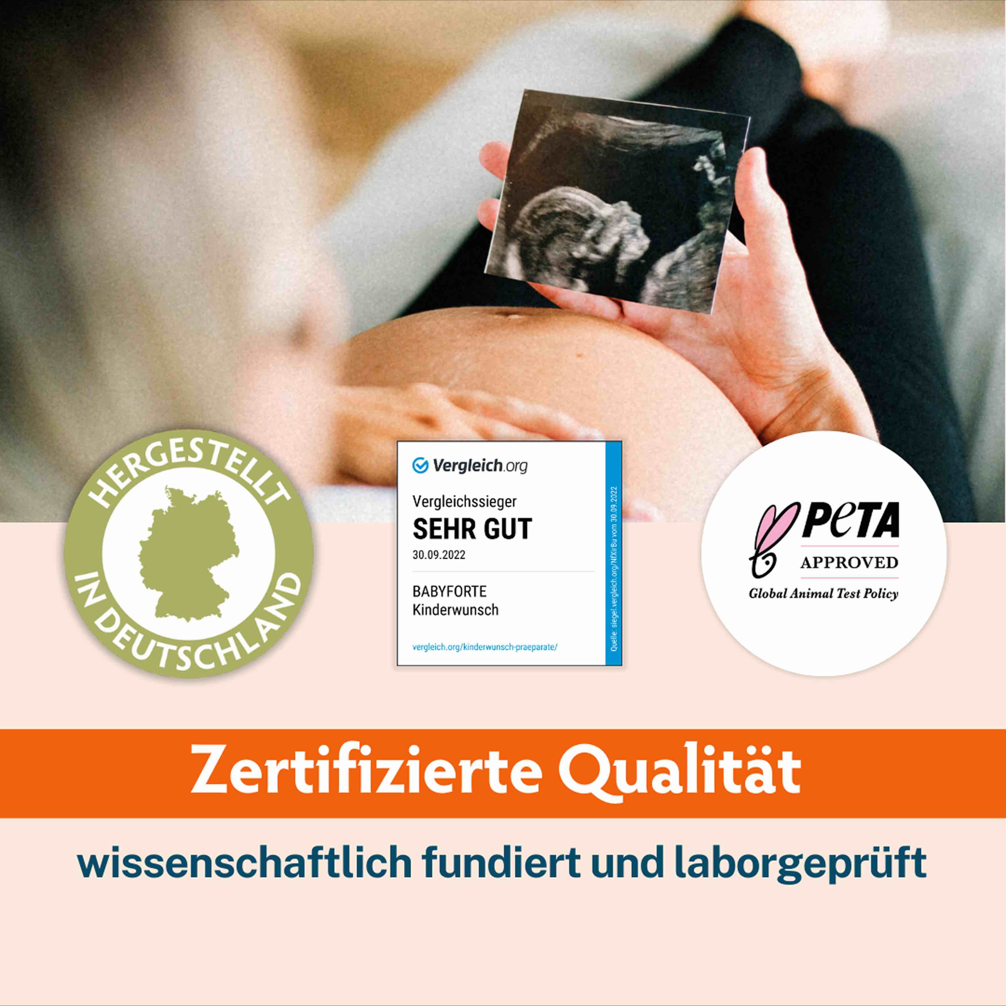 Qualitätsmerkmale von BabyFORTE Kinderwunsch