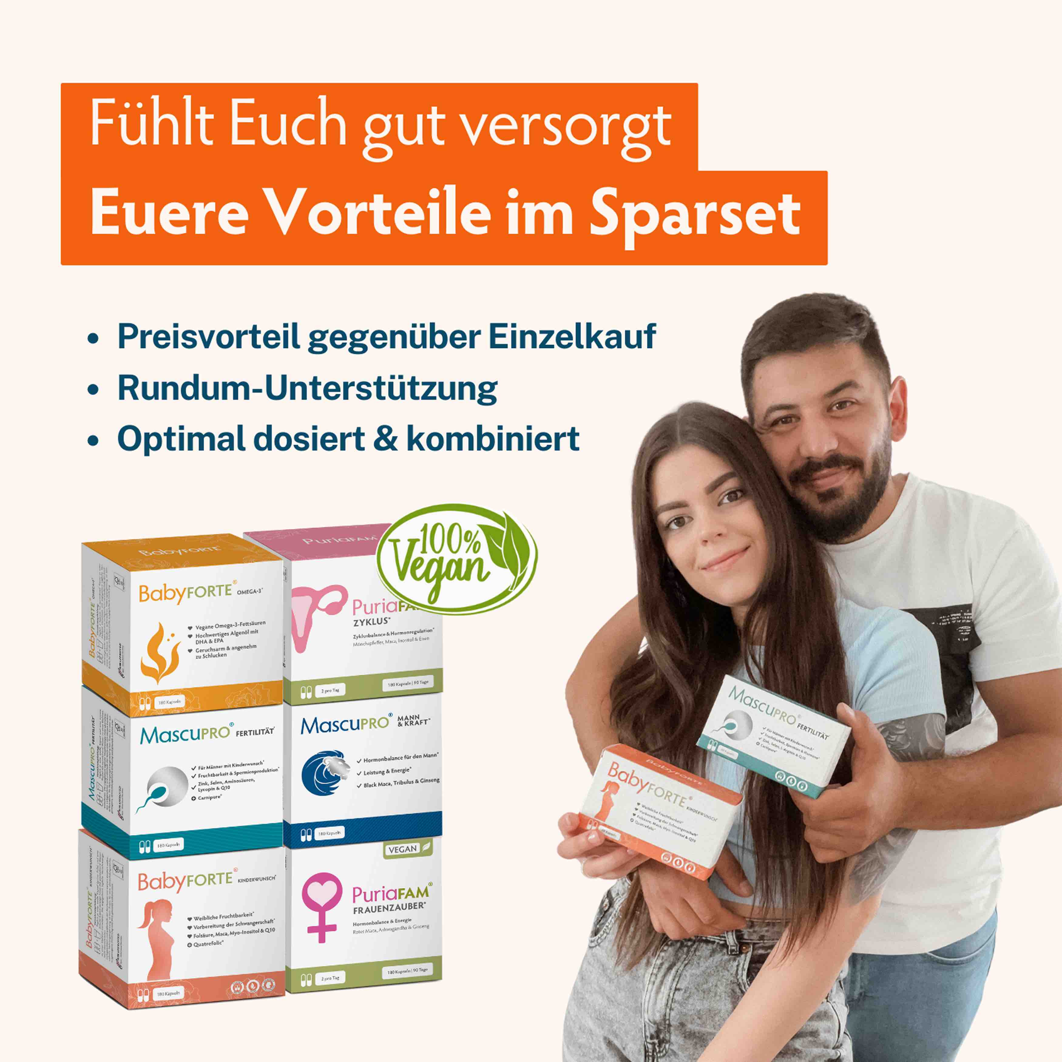 Kinderwunsch-Komplett-Paket XL • für sie & ihn • je 180 Kapseln