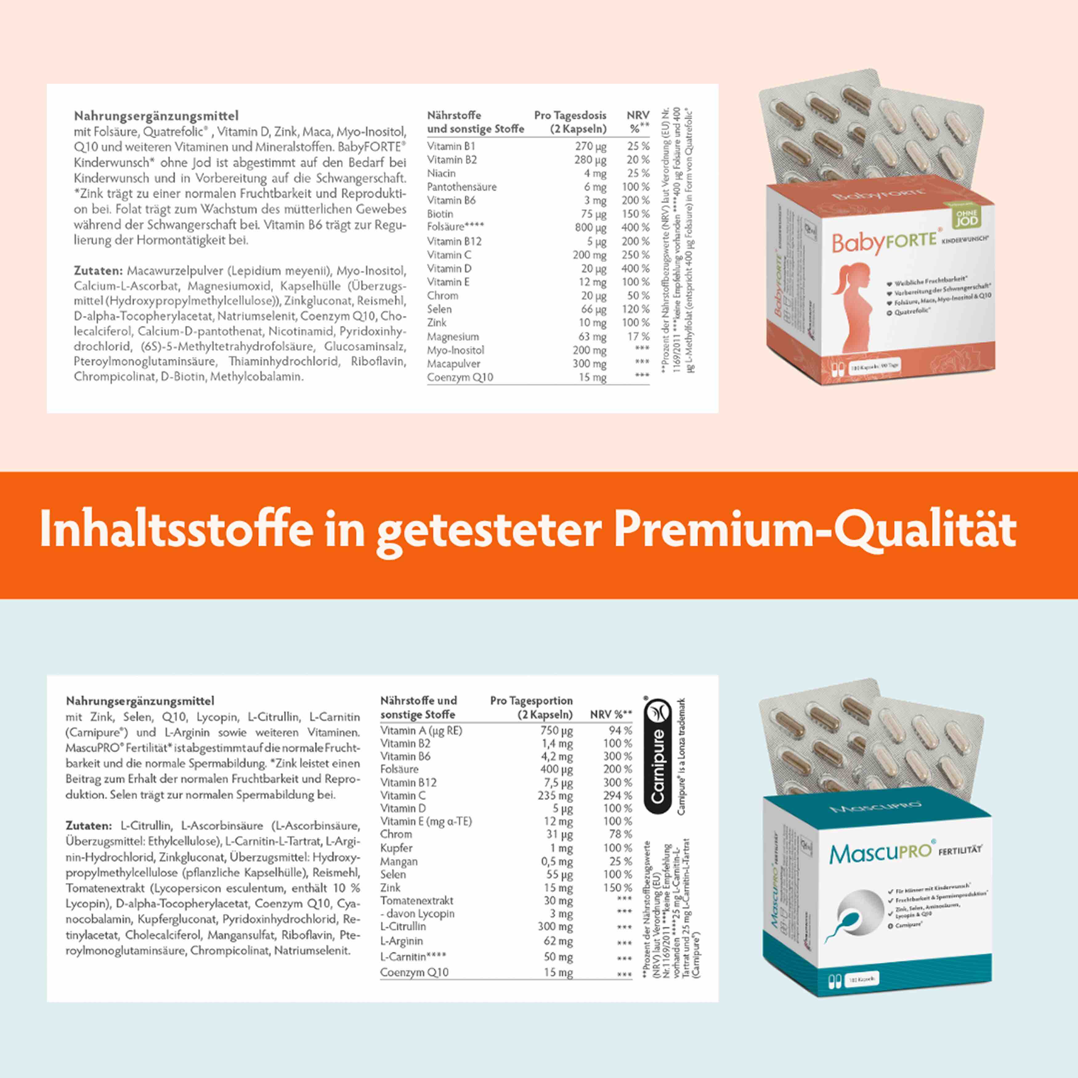 Kinderwunsch-Duo XL • für sie & ihn • je 180 Kapseln