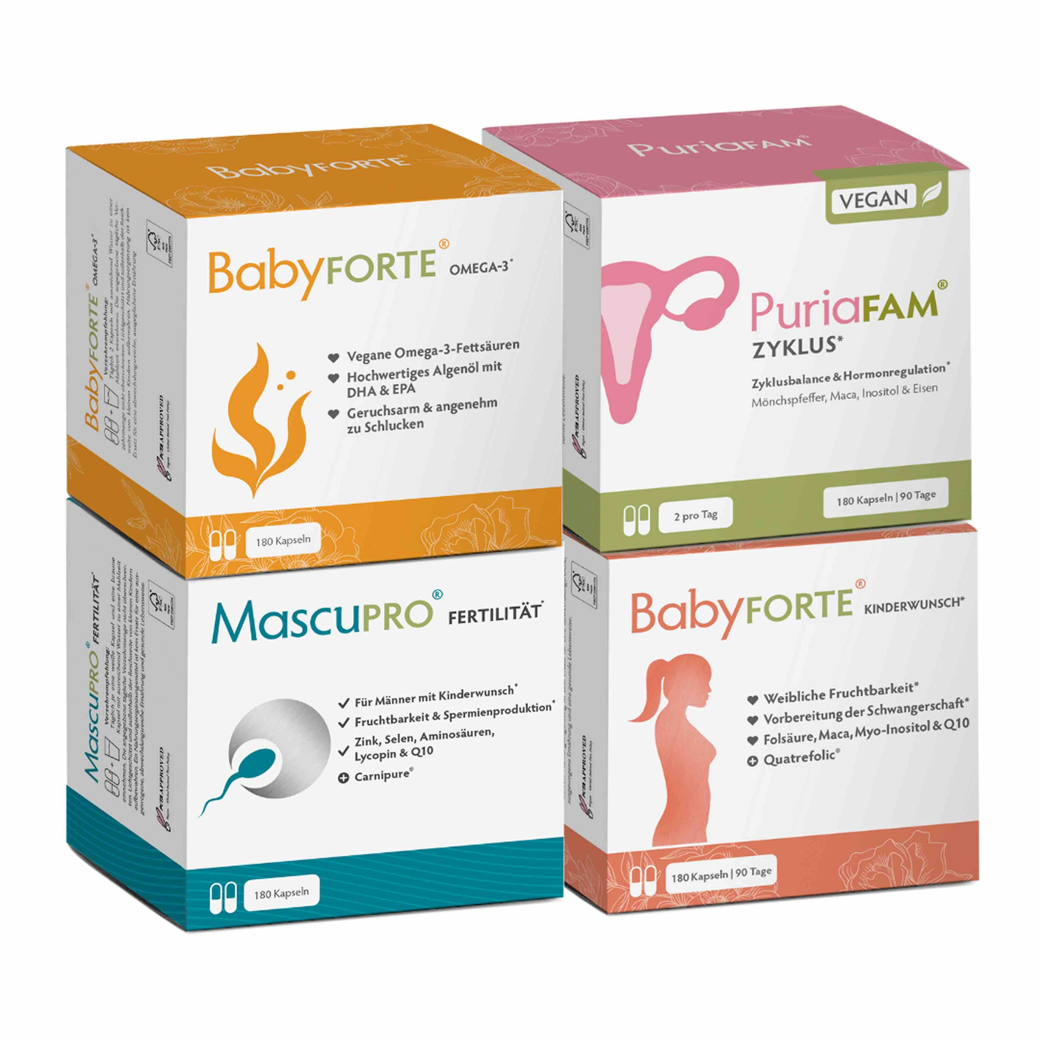 Kinderwunsch & Zyklus-Set XL • für sie & ihn • je 180 Kapseln