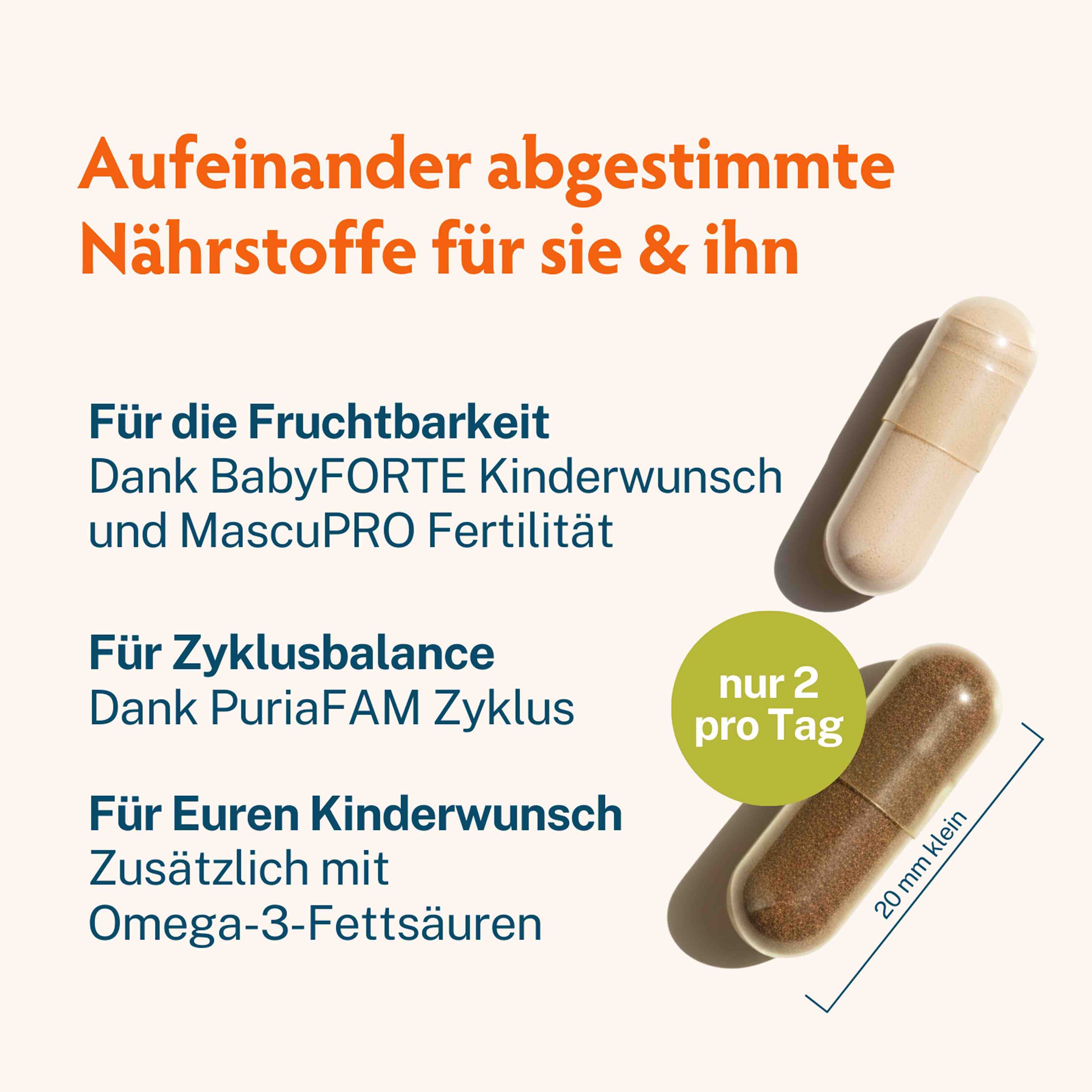 Kinderwunsch & Zyklus-Set XL • für sie & ihn • je 180 Kapseln