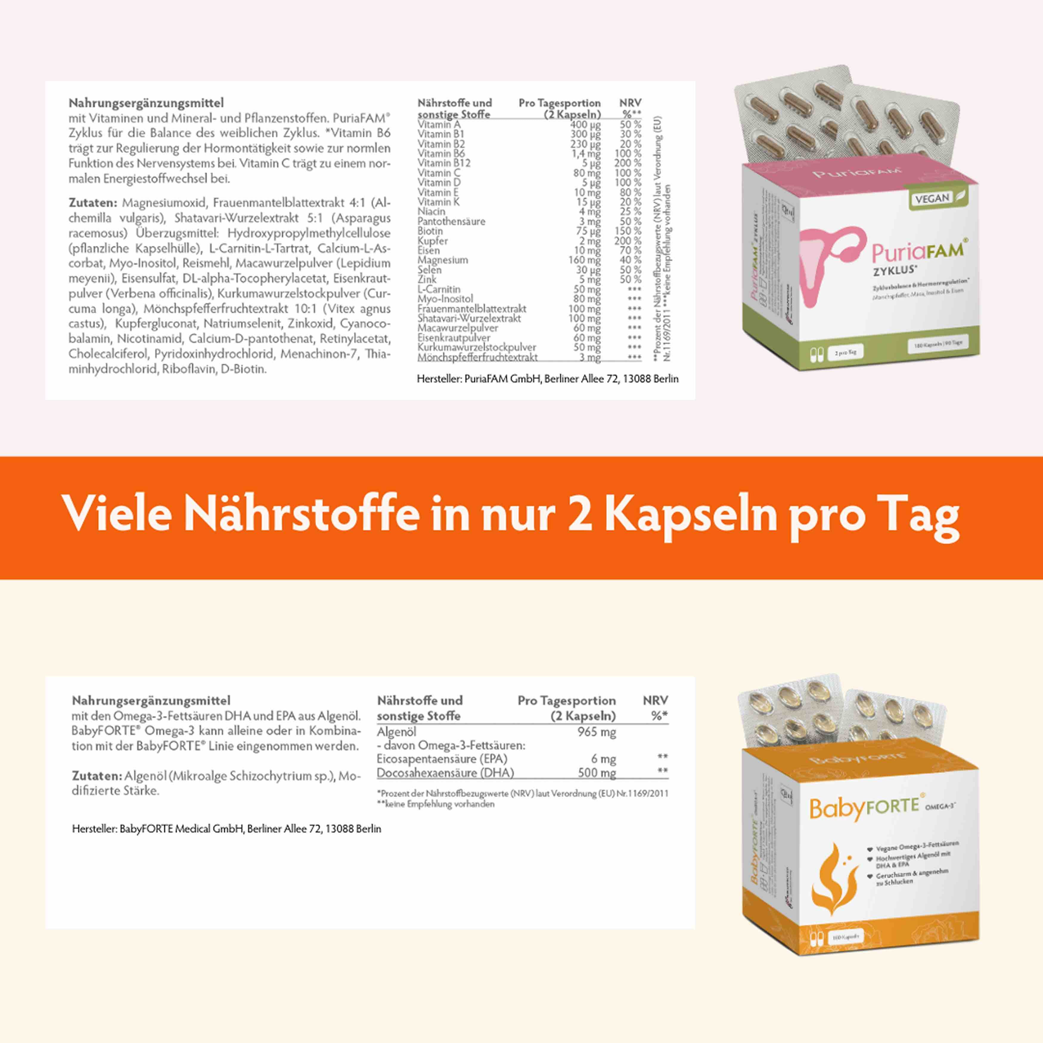 Kinderwunsch & Zyklus-Set XL • für sie & ihn • je 180 Kapseln