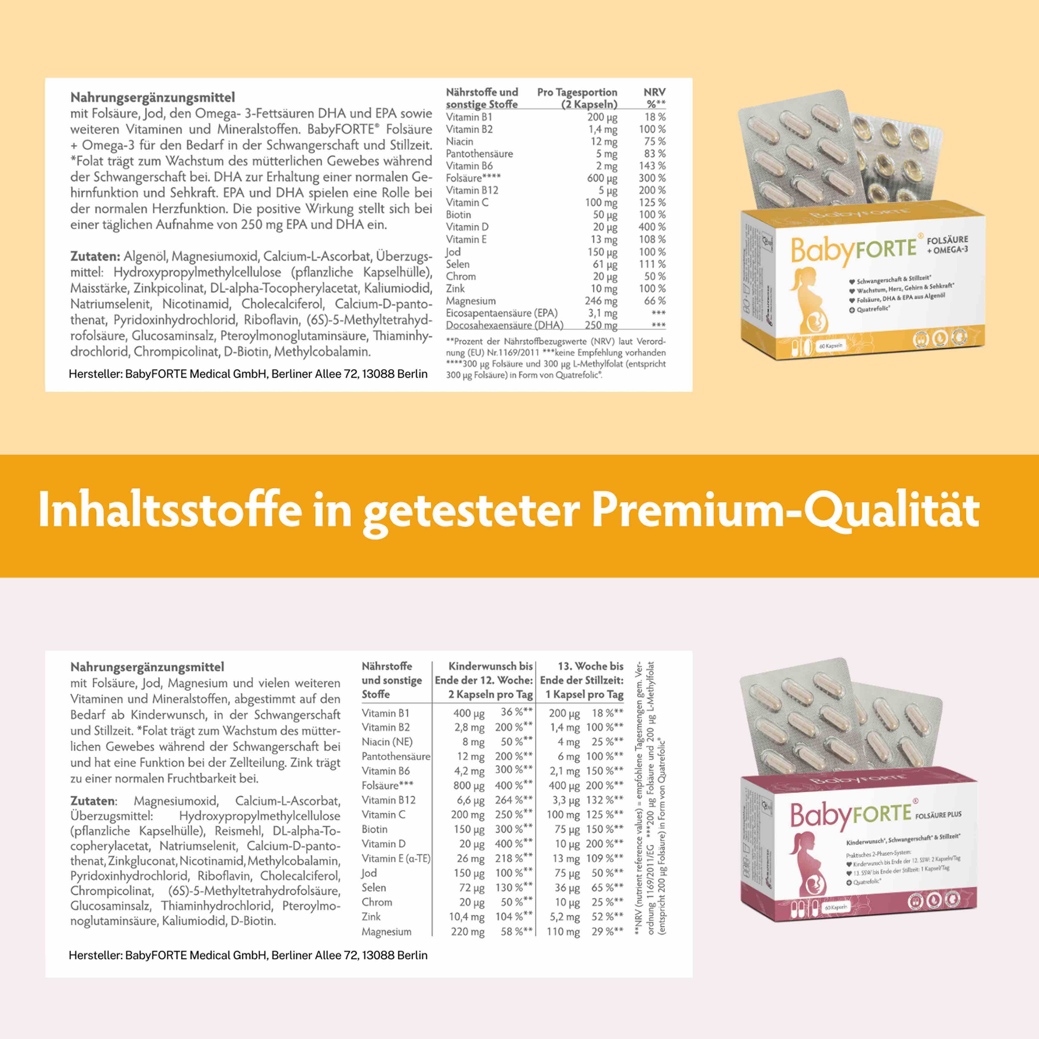 Kugelzeit • für Schwangerschaft & Stillzeit • je 60 Kapseln