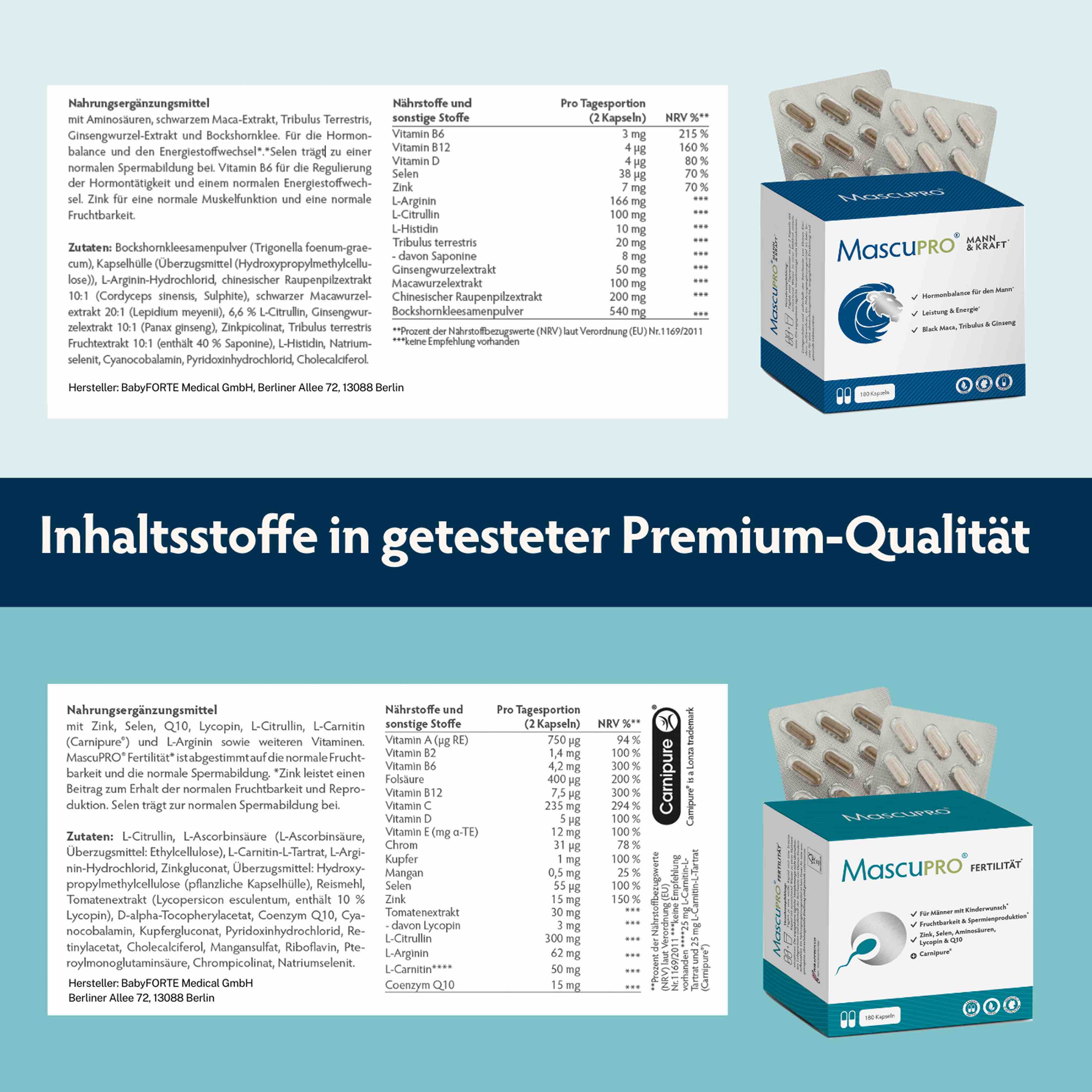 Löwenkraft XL • für Fruchtbarkeit & Testosteron-Balance • je 180 Kapseln