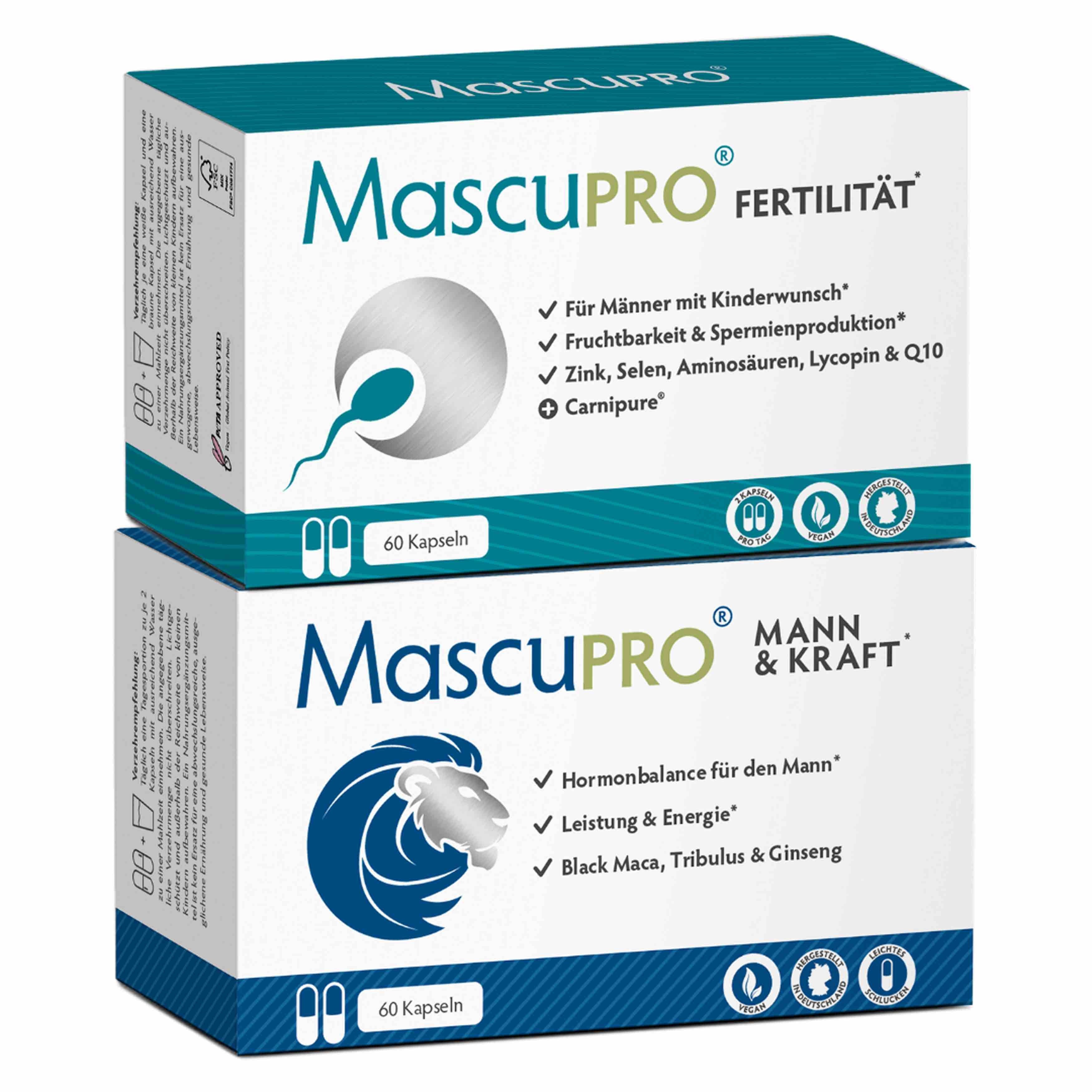 Löwenkraft • für Fruchtbarkeit & Testosteron-Balance • je 60 Kapseln