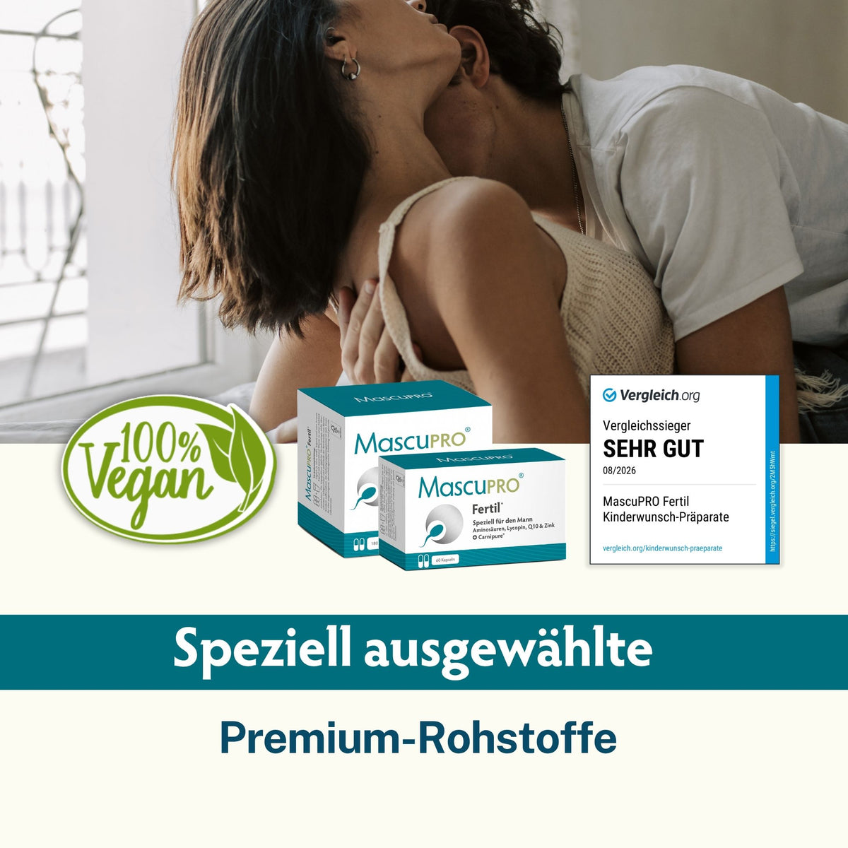 MascuPRO Fertilität • für Fruchtbarkeit & Spermien • 60 Kapseln