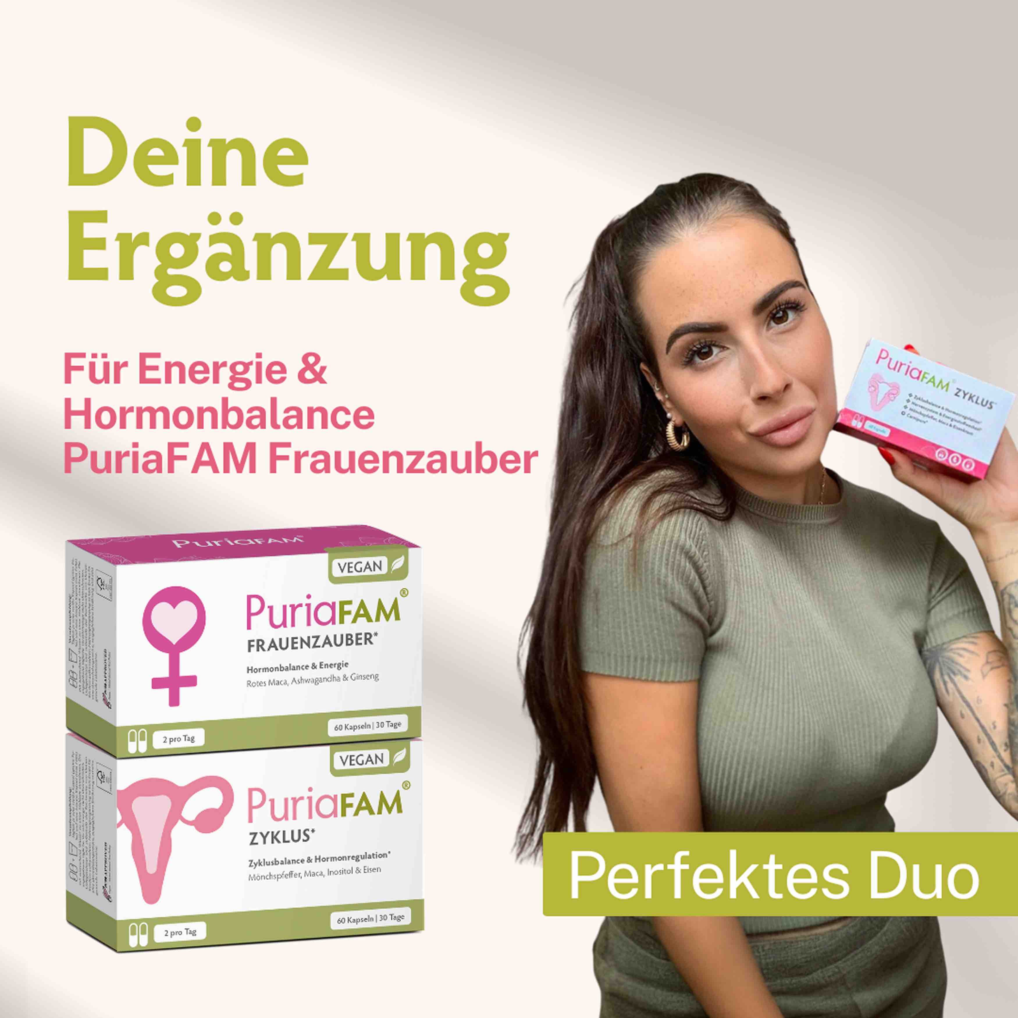 PuriaFAM® Zyklus in Kombination mit PuriaFAM® Frauenzauber