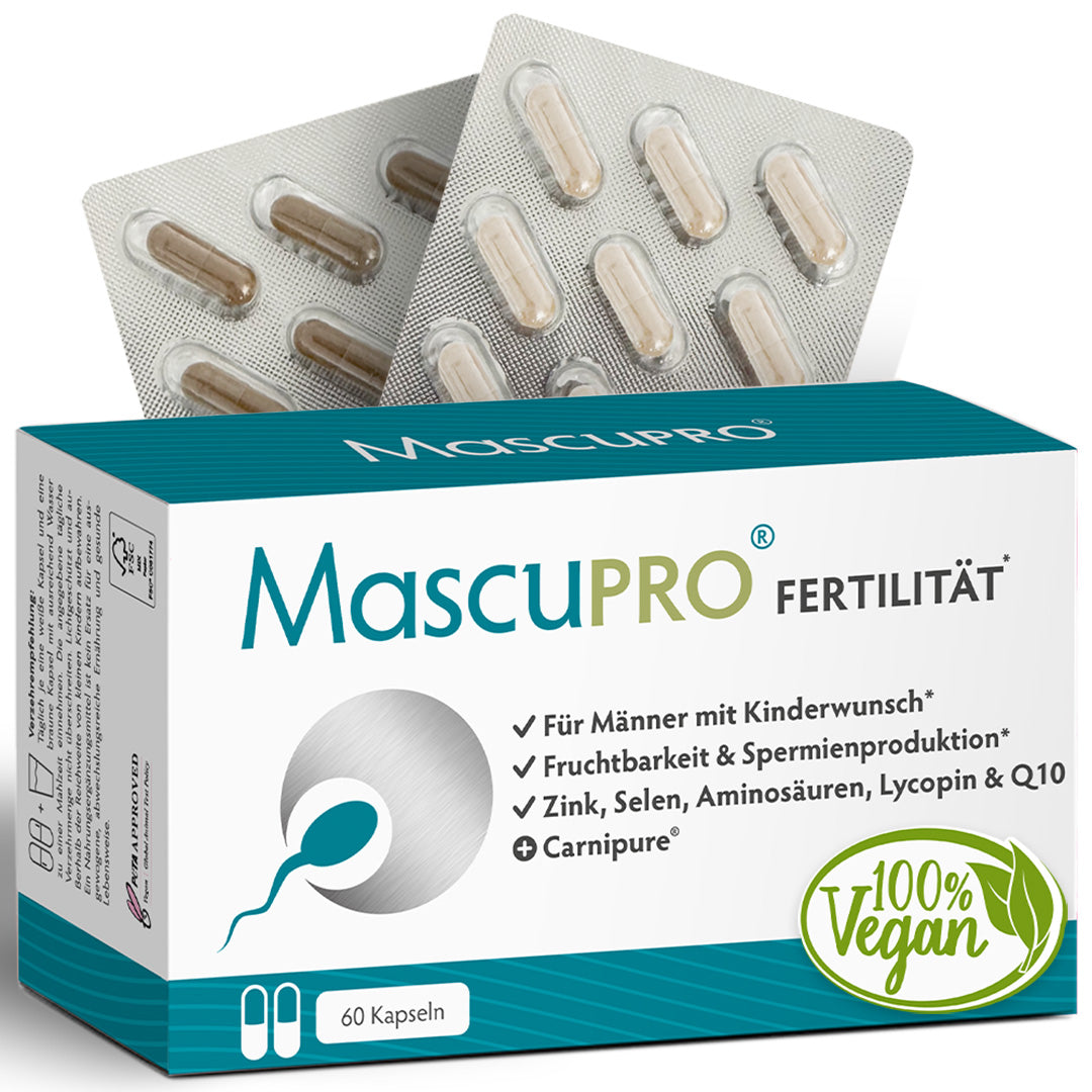 MascuPRO Fertilität • für Fruchtbarkeit & Spermien • 60 Kapseln