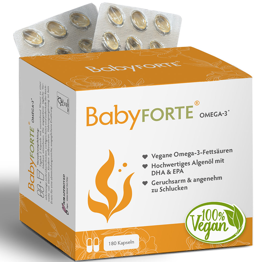 BabyFORTE Omega-3 • perfekt zu Kinderwunsch-Vitaminen • 180 Kapseln