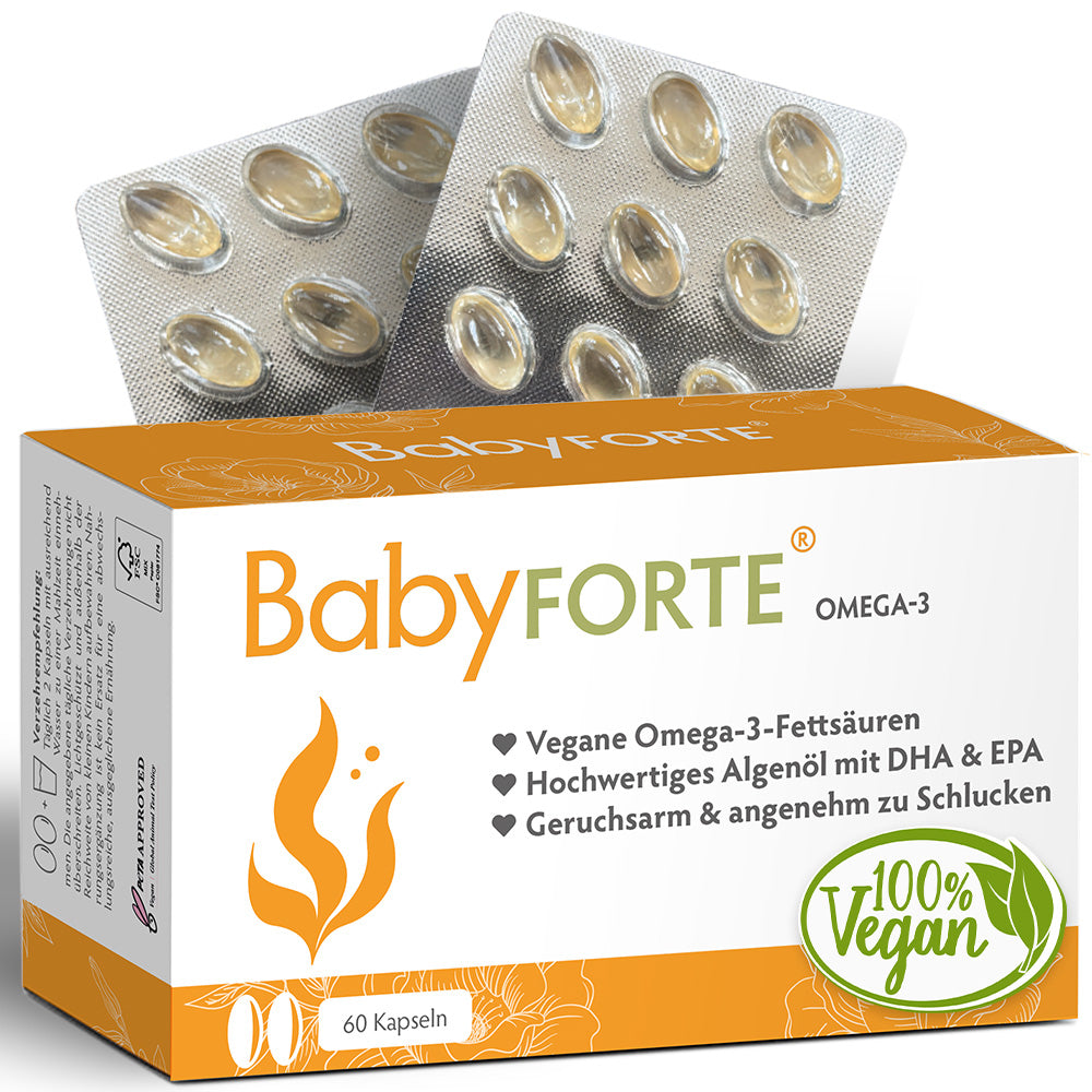 BabyFORTE Omega-3 • perfekt zu Kinderwunsch-Vitaminen • 60 Kapseln