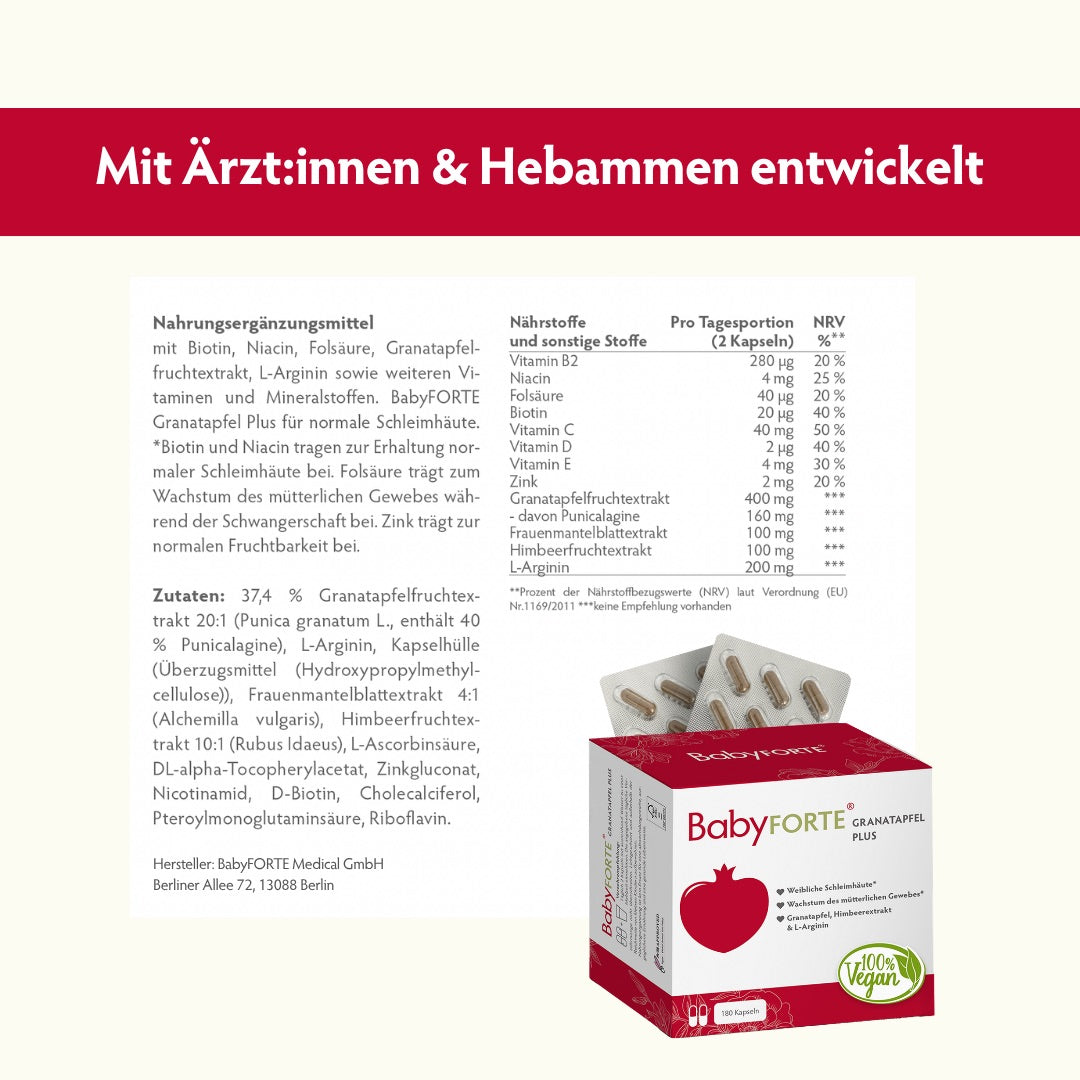 BabyFORTE Kinderwunsch-Trio 60 Kapseln Nährwerttabelle und Inhaltsstoffe_2