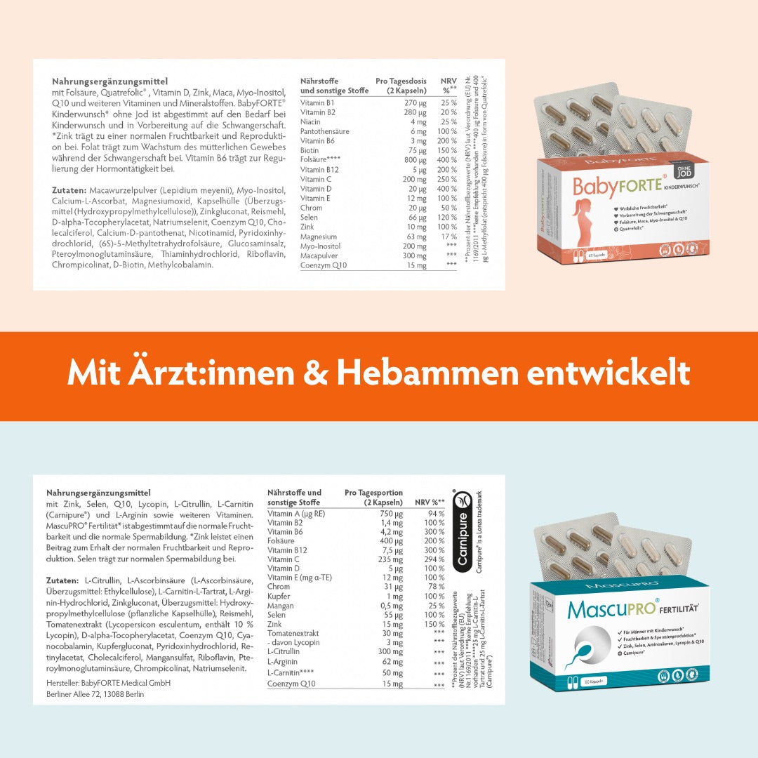BabyFORTE Kinderwunsch-Trio ohne Jod 60 Kapseln Nährwerttabelle und Inhaltsstoffe_1