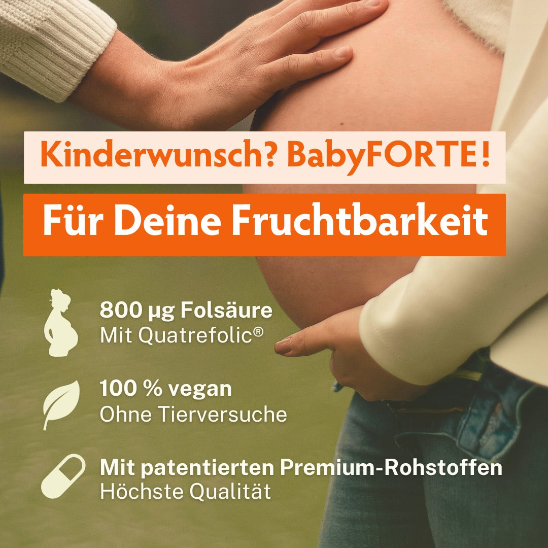 BabyFORTE Kinderwunsch • für Fruchtbarkeit • 180 Kapseln