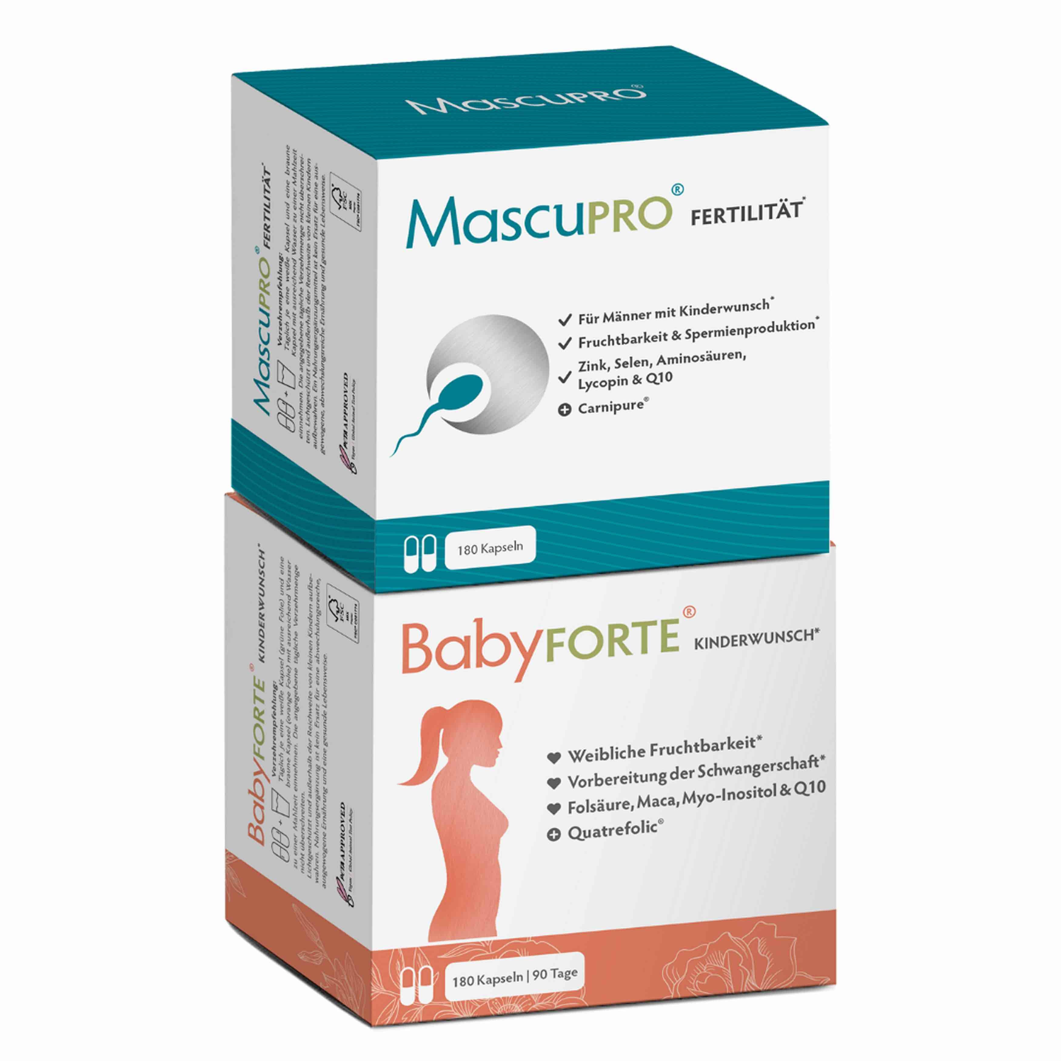 Kinderwunsch-Duo von BabyFORTE & MascuPRO