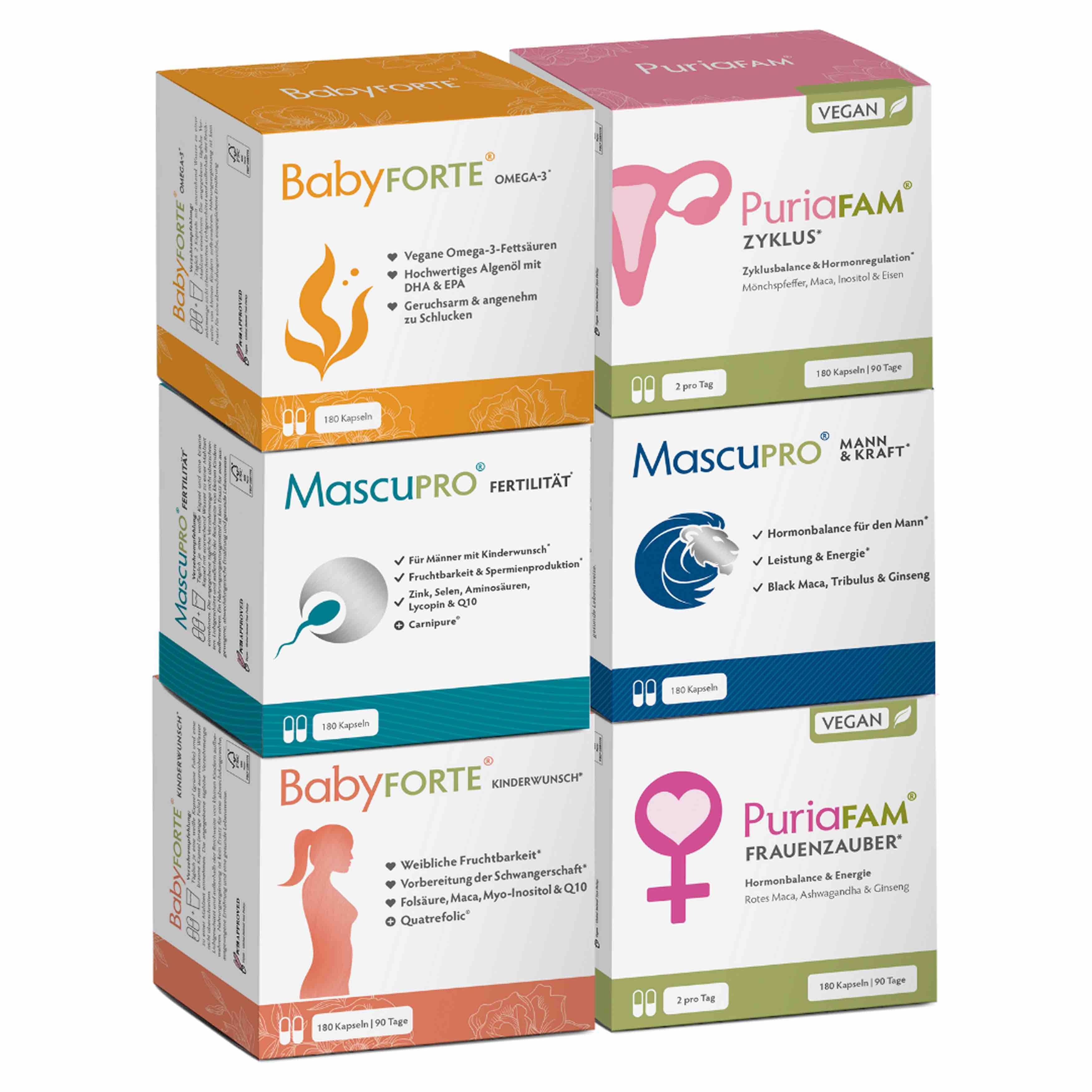 Kinderwunsch-Komplett-Paket XL • für sie & ihn • je 180 Kapseln