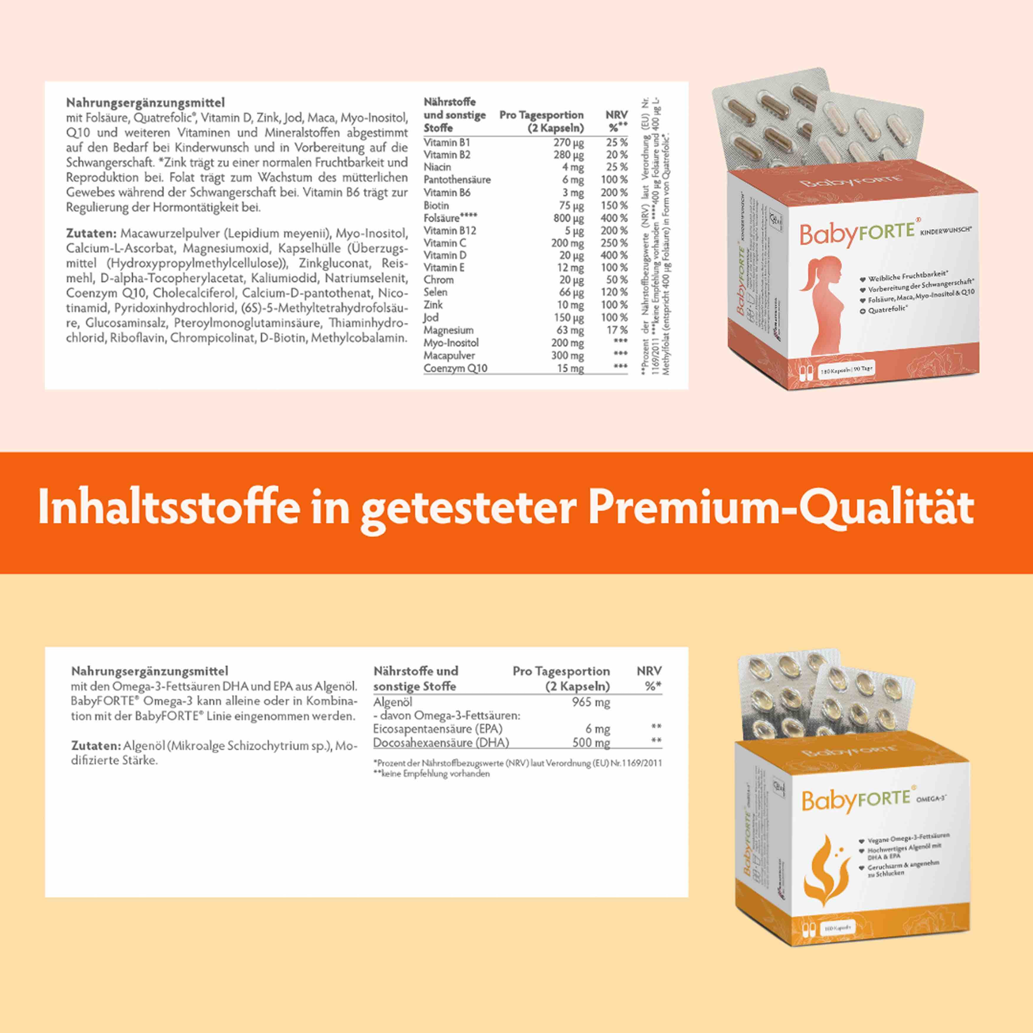 Kinderwunsch-Komplett-Paket XL • für sie & ihn • je 180 Kapseln