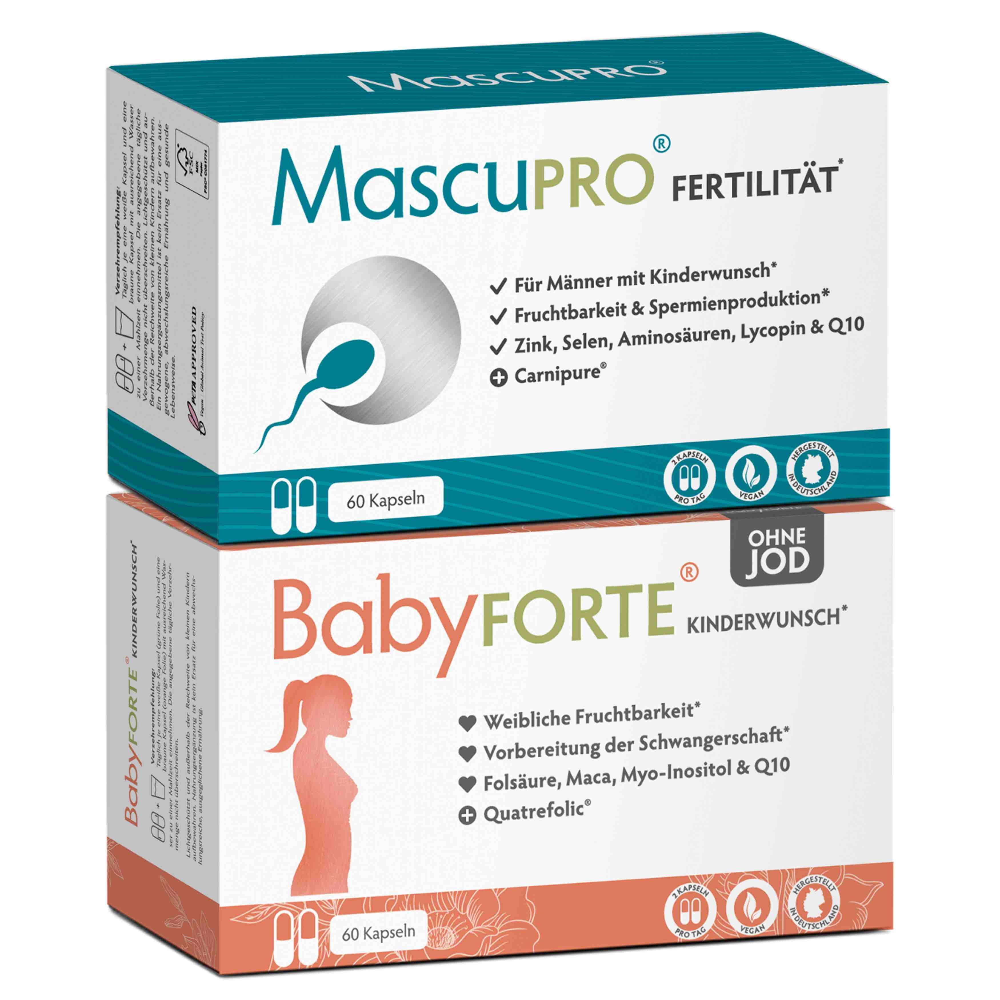 Kinderwunsch-Duo ohne Jod • für sie & ihn • je 60 Kapseln