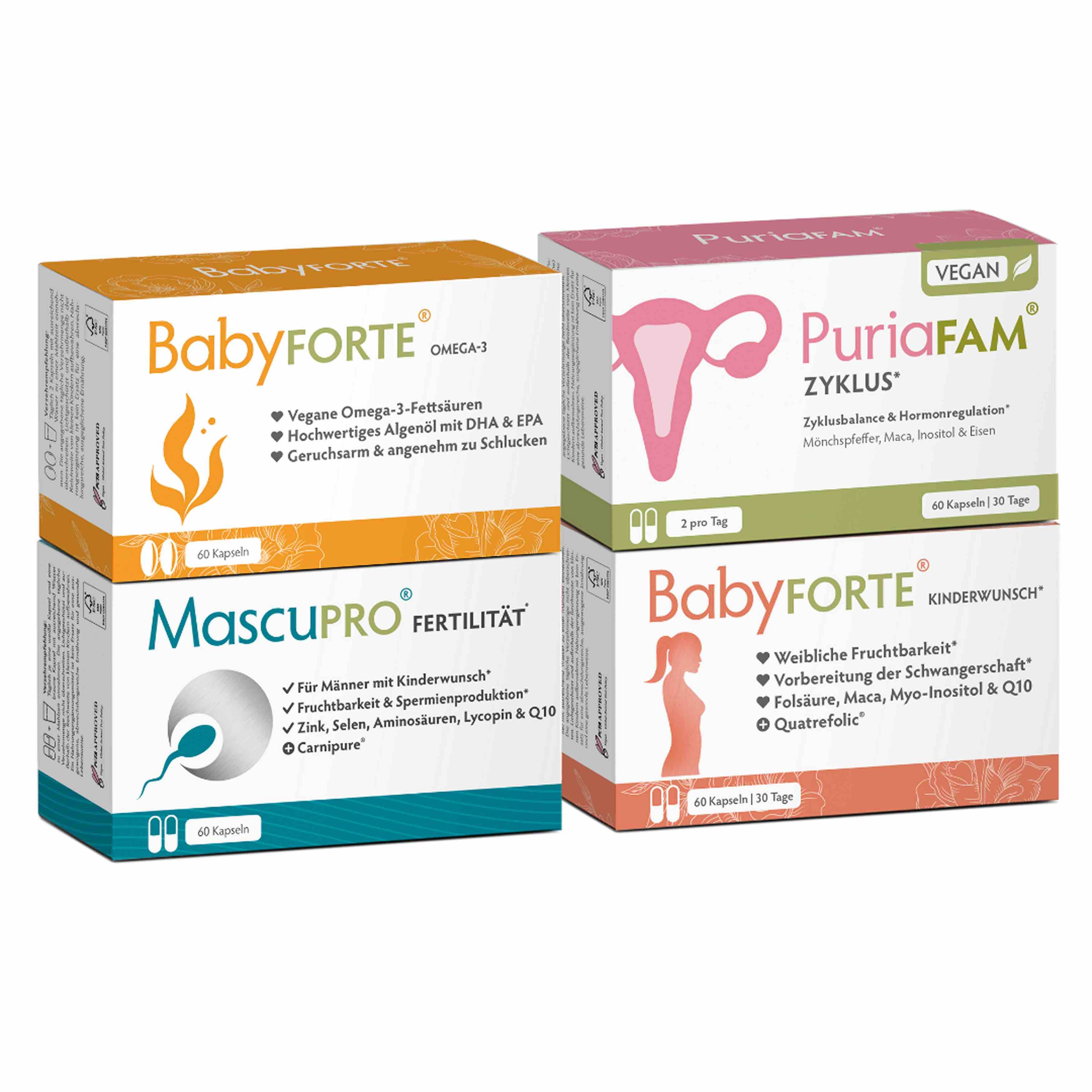 Kinderwunsch & Zyklus-Set • für sie & ihn • je 60 Kapseln