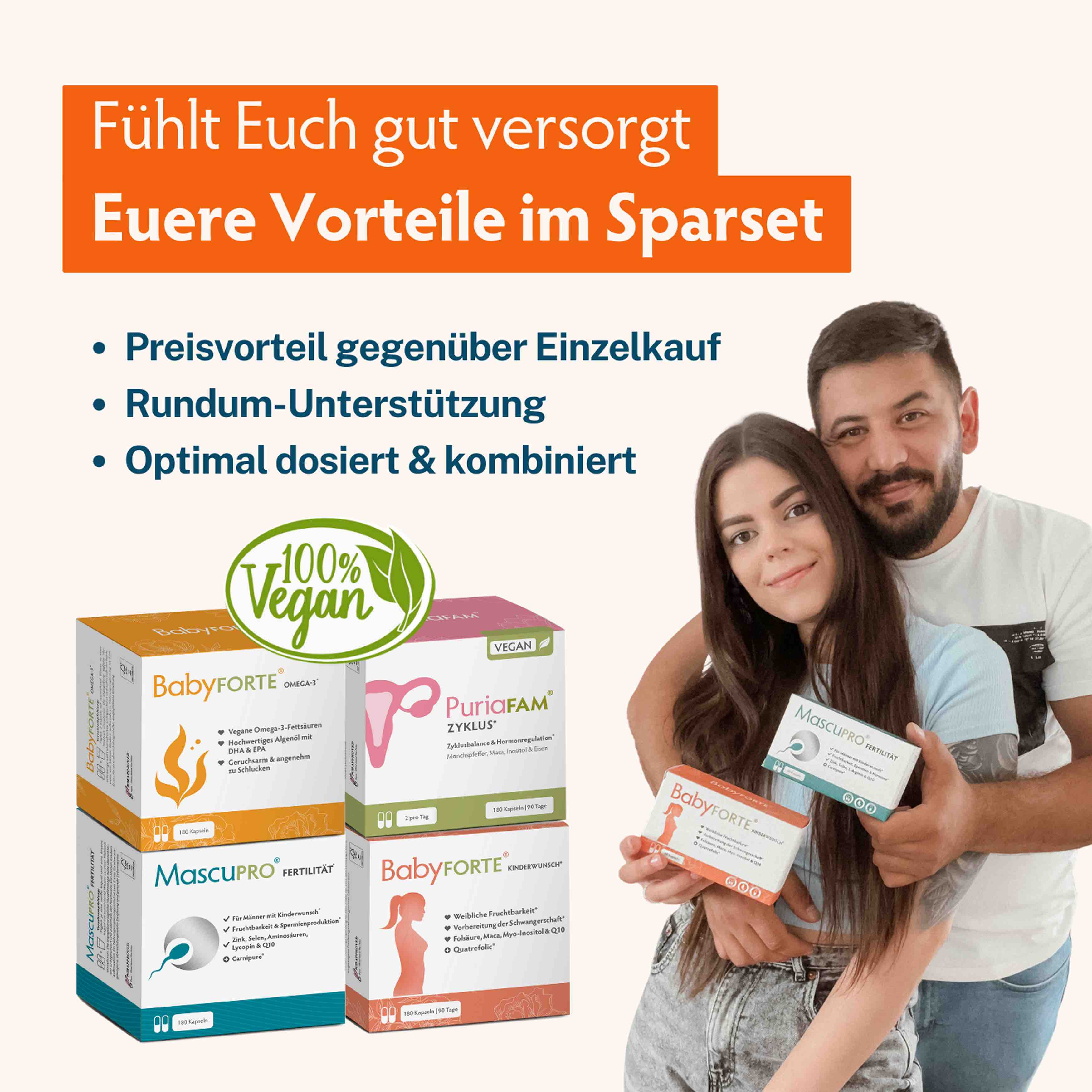 Kinderwunsch & Zyklus-Set XL • für sie & ihn • je 180 Kapseln