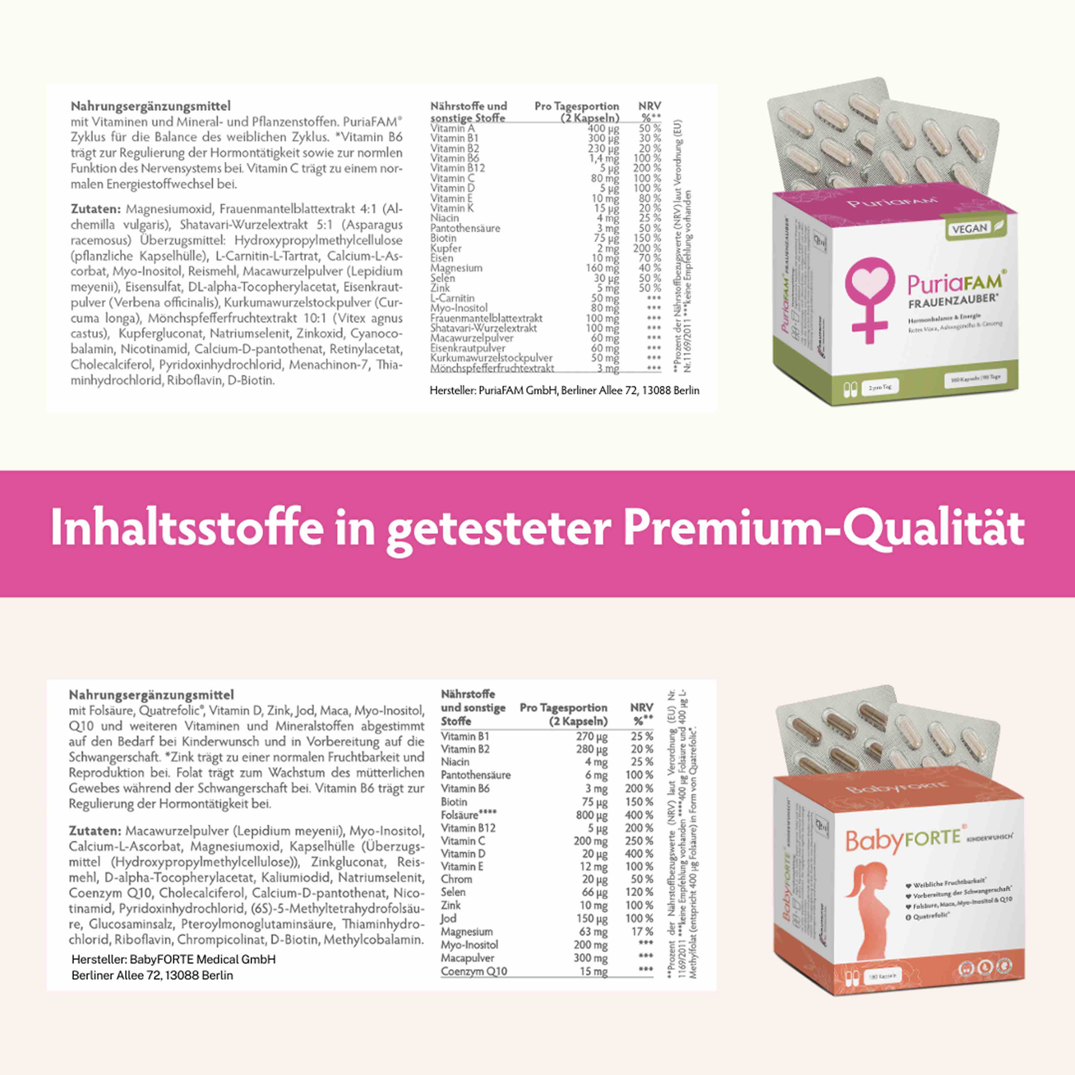 Liebeswunder XL • für Fruchtbarkeit & Energie • je 180 Kapseln