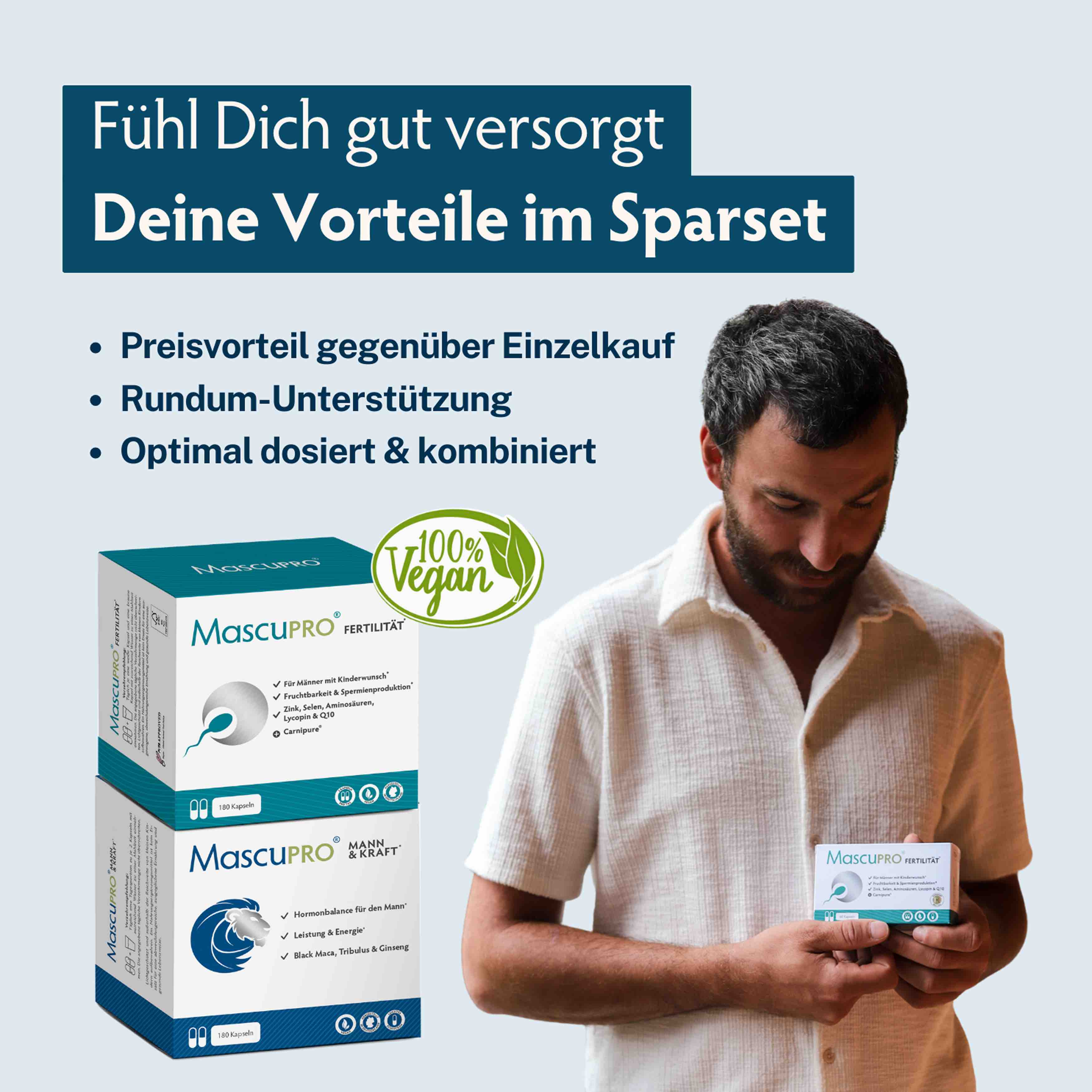 Löwenkraft XL • für Fruchtbarkeit & Testosteron-Balance • je 180 Kapseln
