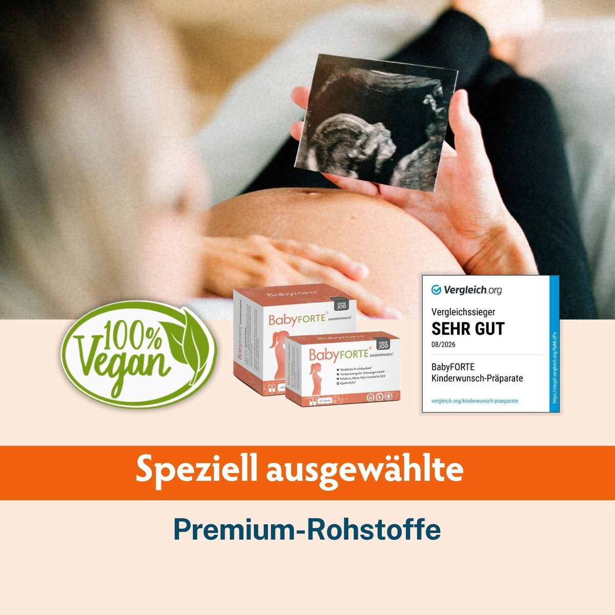 BabyFORTE Kinderwunsch OHNE JOD • für Fruchtbarkeit • 60 Kapseln