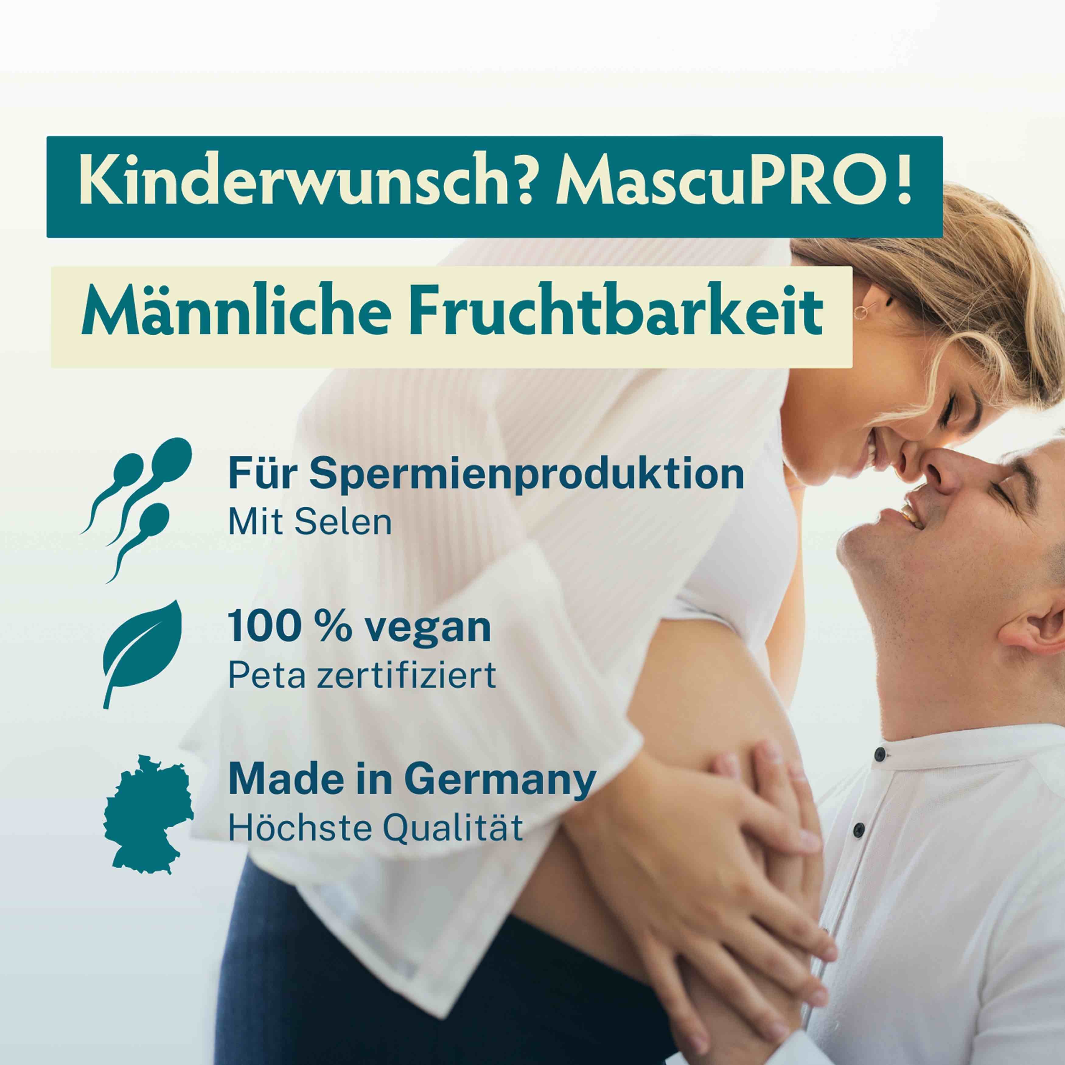 MascuPRO Fertilität • für Fruchtbarkeit & Spermien • 60 Kapseln