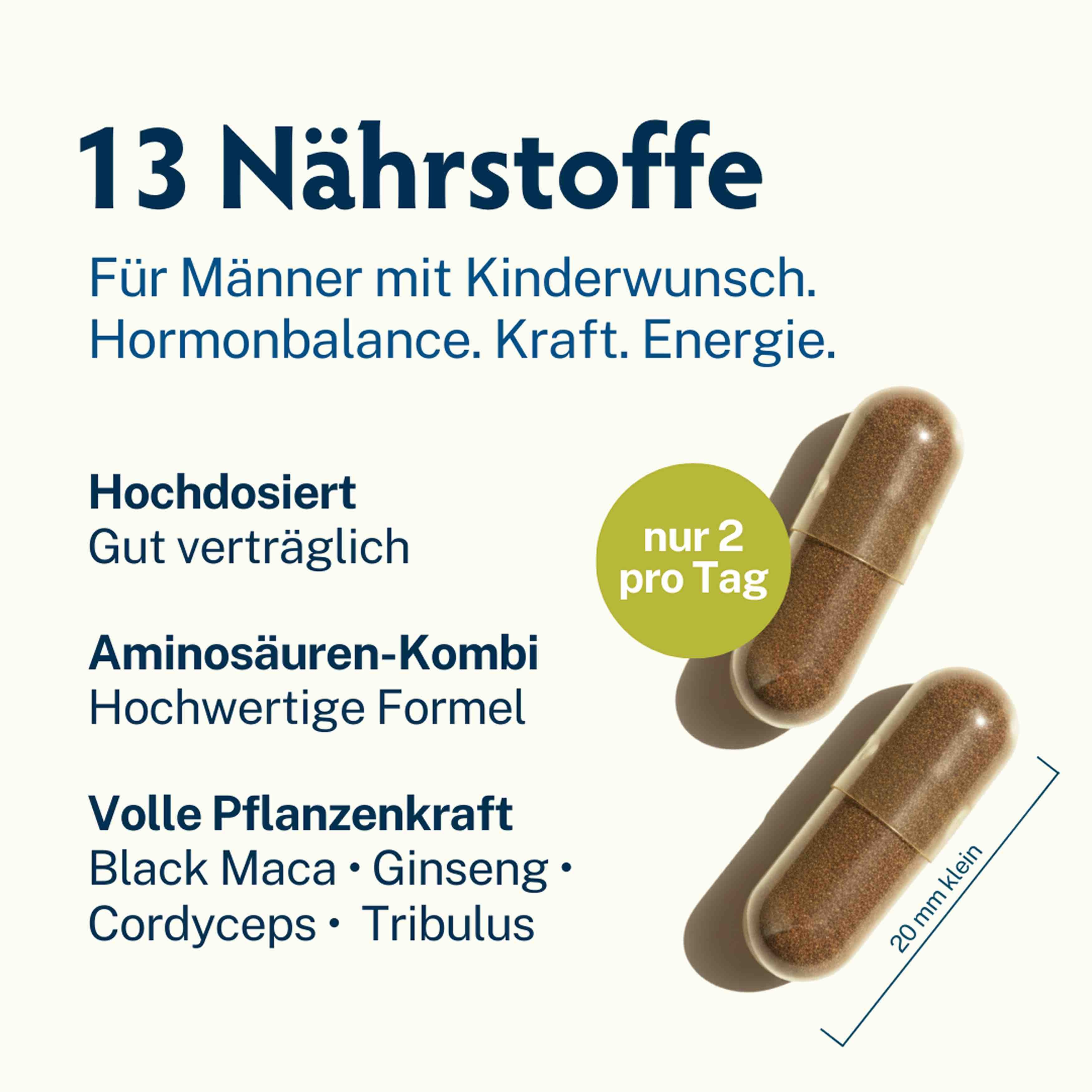MascuPro Mann & Kraft 60 Kapseln, 13 Inhaltsstoffe in Premium Qualität, wie schwarzes Maca-Extrakt, Tribulus Terrestris, Ginseng-Extrakt, Aminosäuren, Bockshornkleesamen, Cordyceps