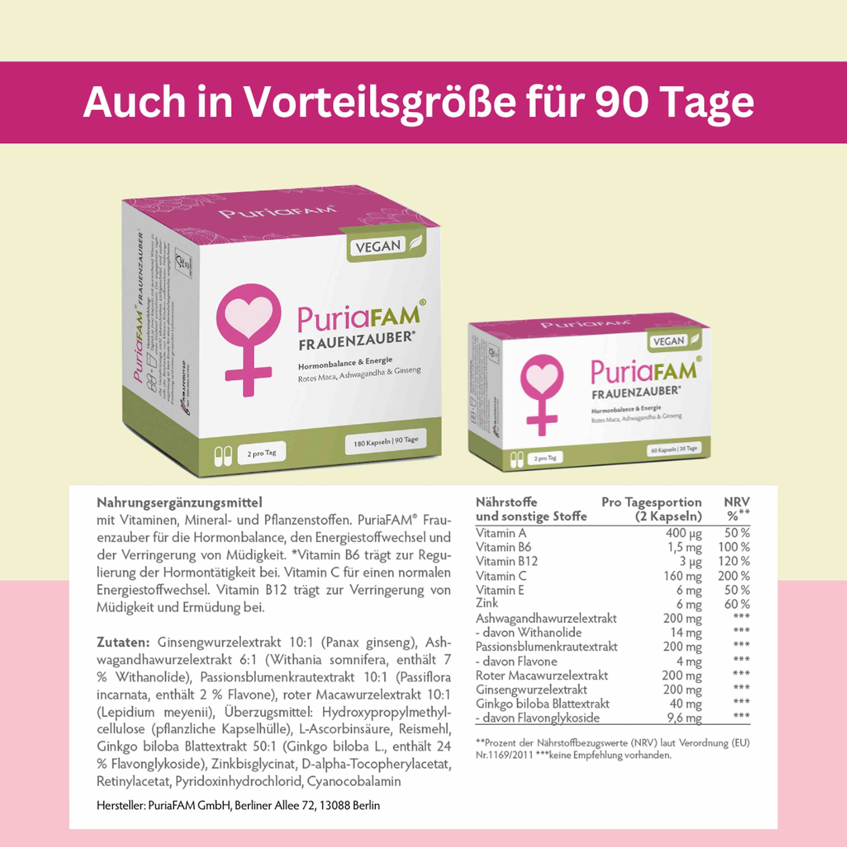 PuriaFAM® Frauenzauber – Deine Vorteile