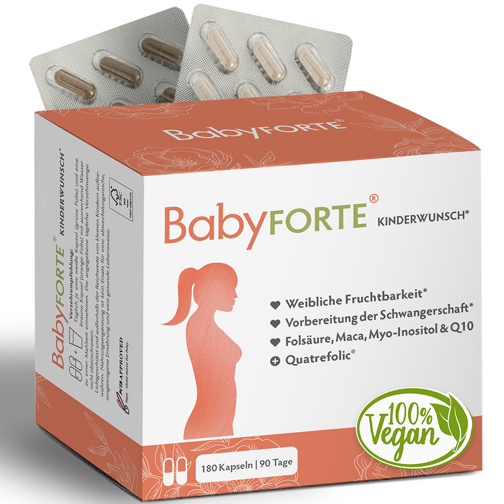 BabyFORTE Kinderwunsch • für Fruchtbarkeit • 180 Kapseln