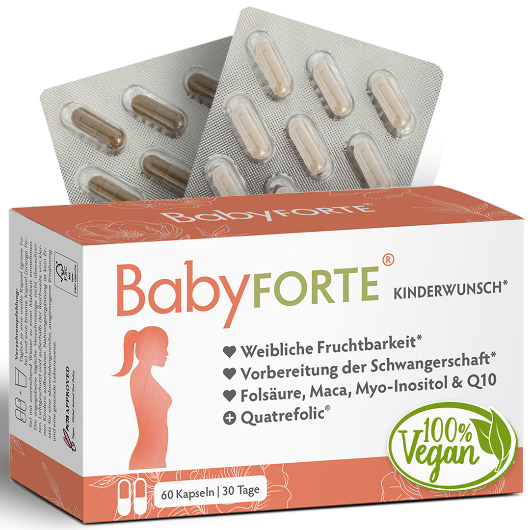 BabyFORTE Kinderwunsch • für Fruchtbarkeit • 60 Kapseln