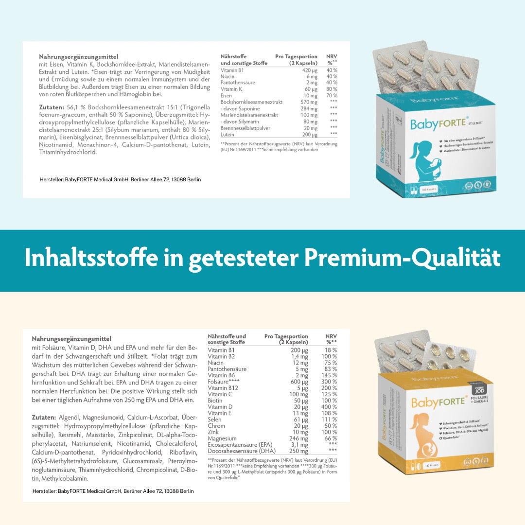 Still-Freude OHNE JOD XL • für Stillzeit • je 180 Kapseln
