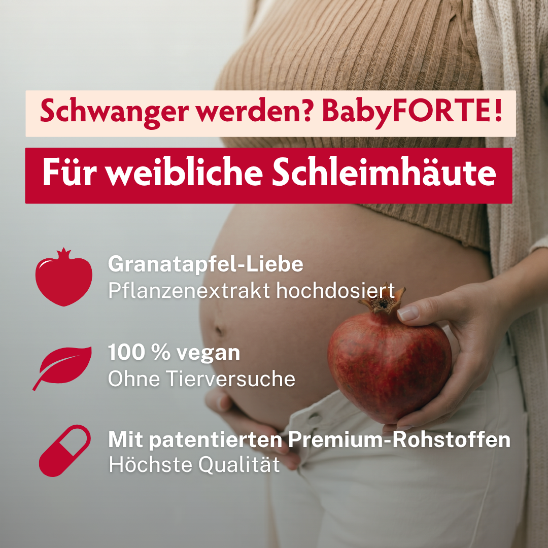 BabyFORTE Granatapfel Plus hochdosierter Granatapfelextrakt, vegan und tierversuchsfrei