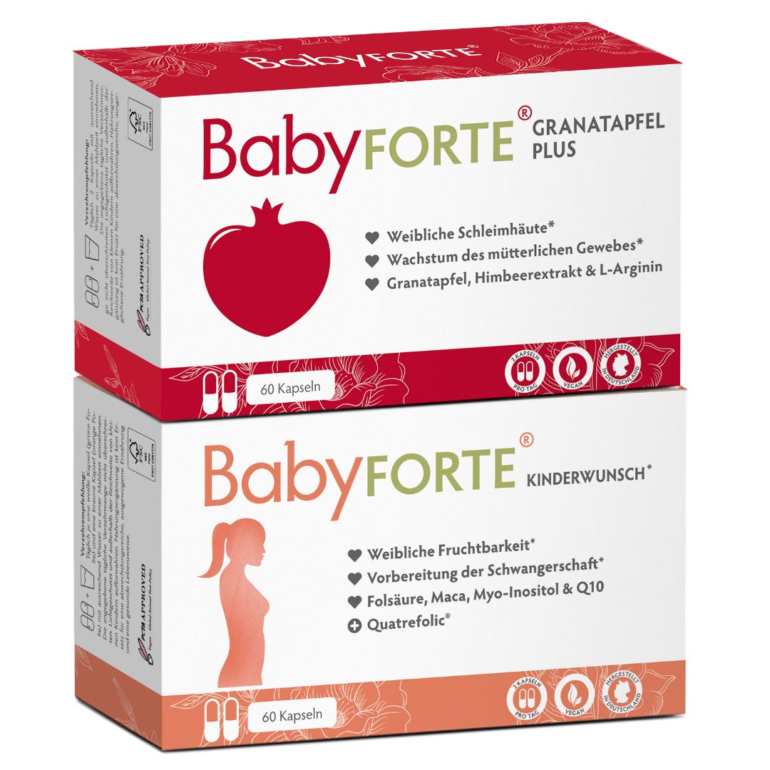 BabyFORTE Granatapfel Zauber je 60 Kapseln Verpackung