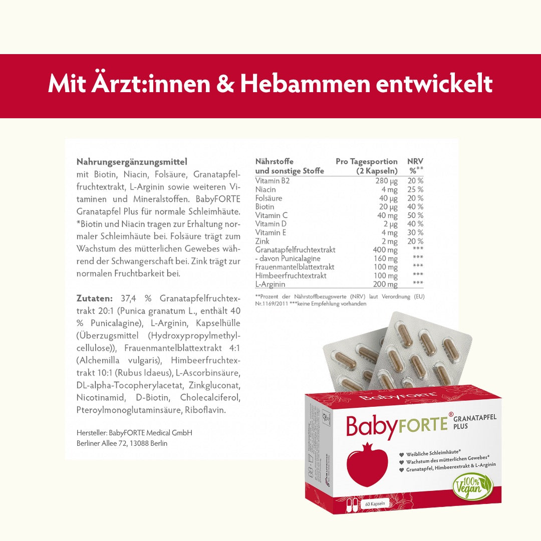 BabyFORTE Kinderwunsch-Trio 60 Kapseln Nährwerttabelle und Inhaltsstoffe_2